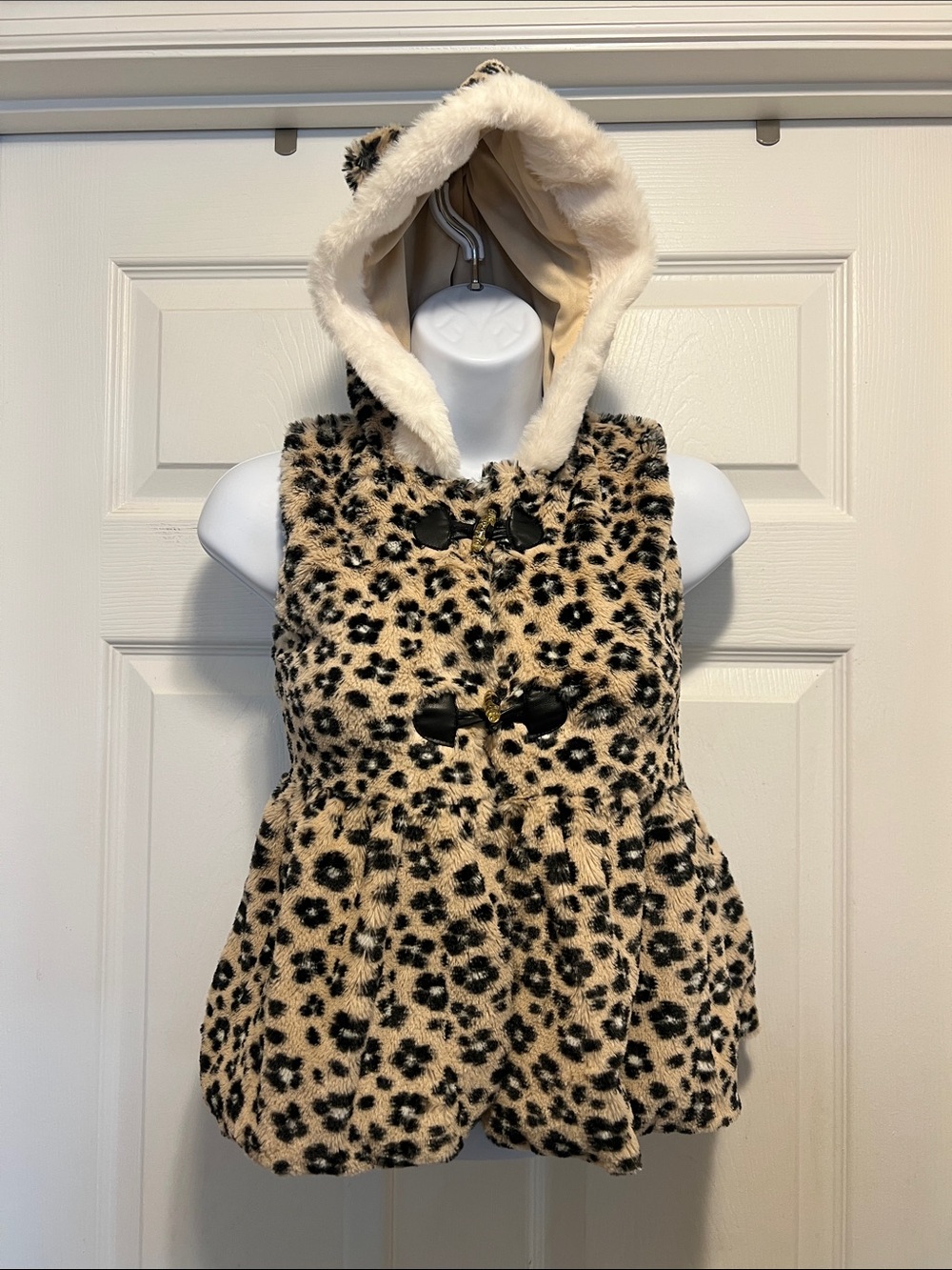 Little Lass Cream and Black Faux Fur Lined Jacket - Cozy Plush